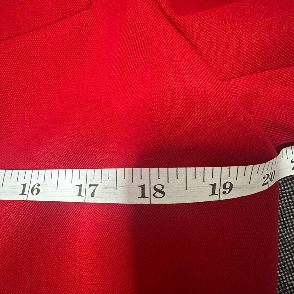 Essentials Vibrant Red Wool Blazer - Picture 5 of 7